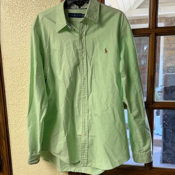 Polo by Ralph Lauren Men's Light Green Button Down Shirt - Picture 1 of 12